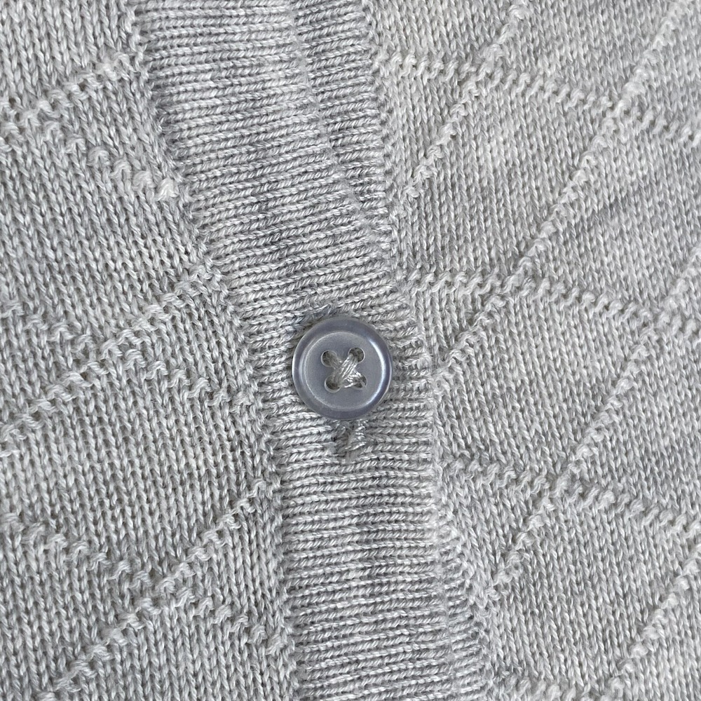 Hilary Radley Women Sweater Small Knit Cardigan Button Grey Cotton Long Sleeve - Picture 7 of 9